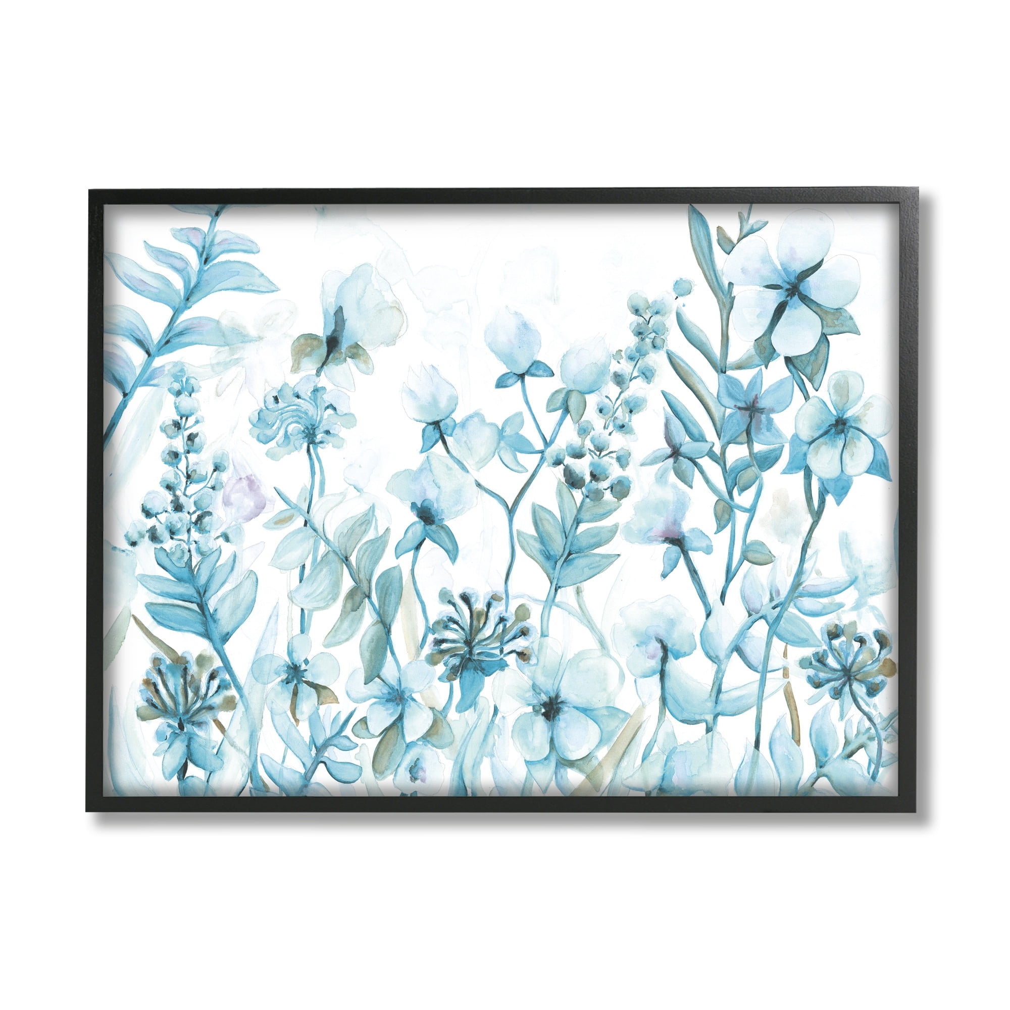 Stupell Industries Blue Lilac Wildflower Meadow Monochromatic Floral Bloom,14 x 11, Design by Dogwood Portfolio
