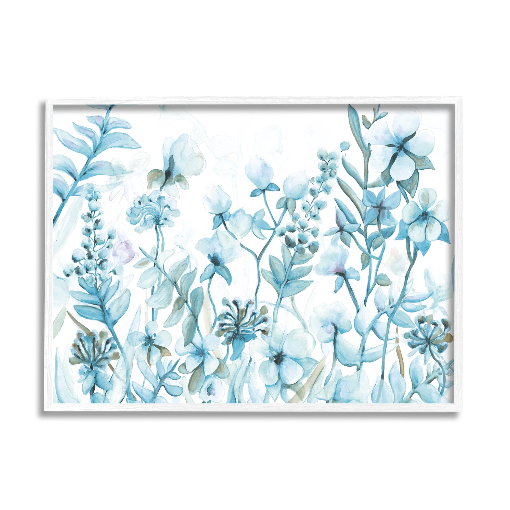 Stupell Industries Blue Lilac Wildflower Meadow Monochromatic Floral Bloom,20 x 16, Design by Dogwood Portfolio