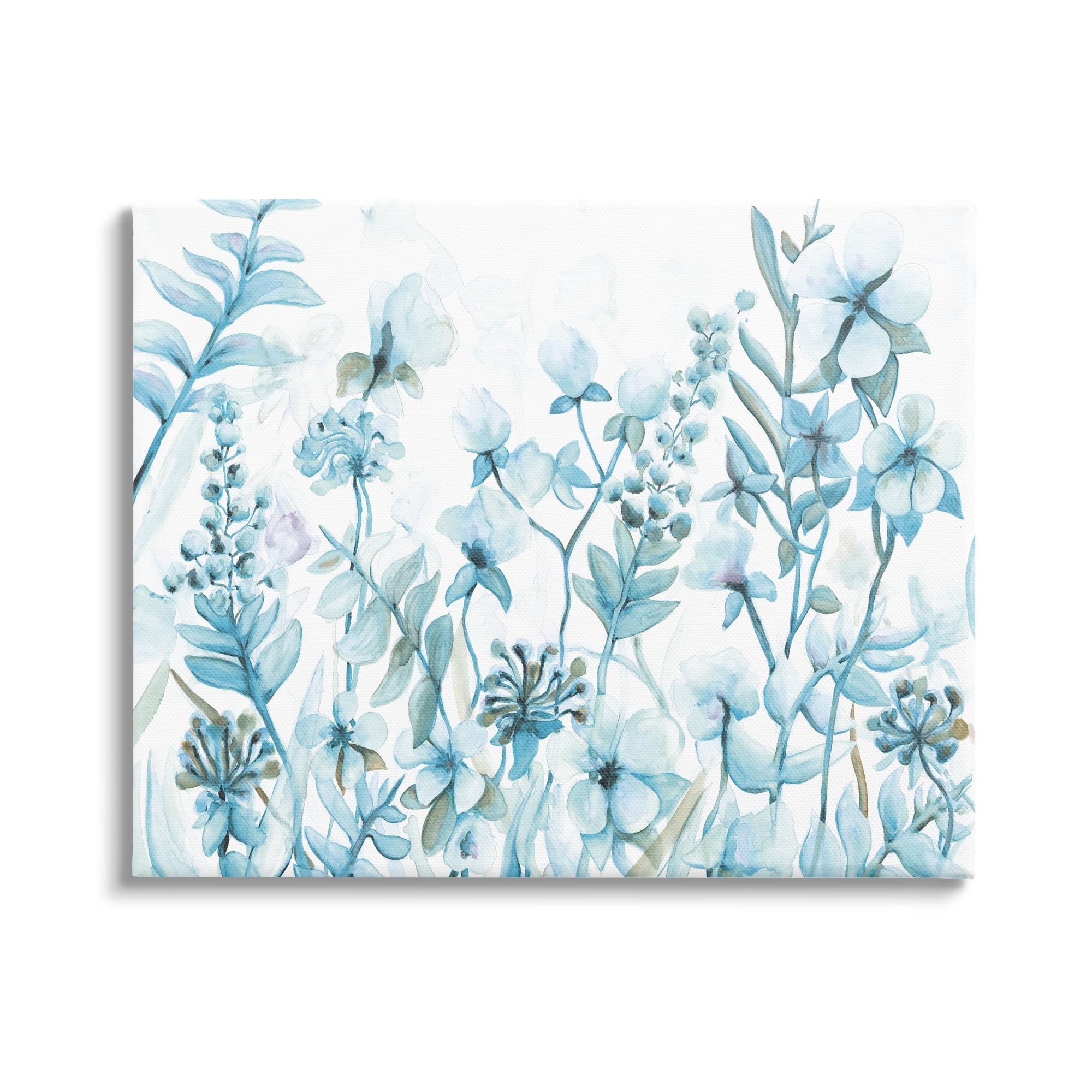 Stupell Industries Blue Lilac Wildflower Meadow Monochromatic Floral Bloom,20 x 16, Design by Dogwood Portfolio