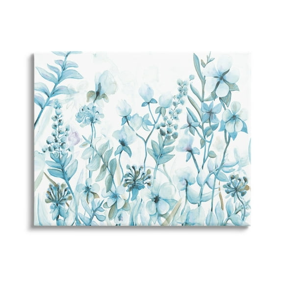 Stupell Industries Blue Lilac Wildflower Meadow Monochromatic Floral Bloom,30 x 24, Design by Dogwood Portfolio