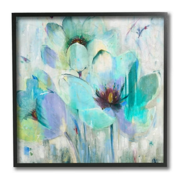 Stupell Industries Blue Lilly Abstraction Distressed Rustic Charm Design by Third and Wall