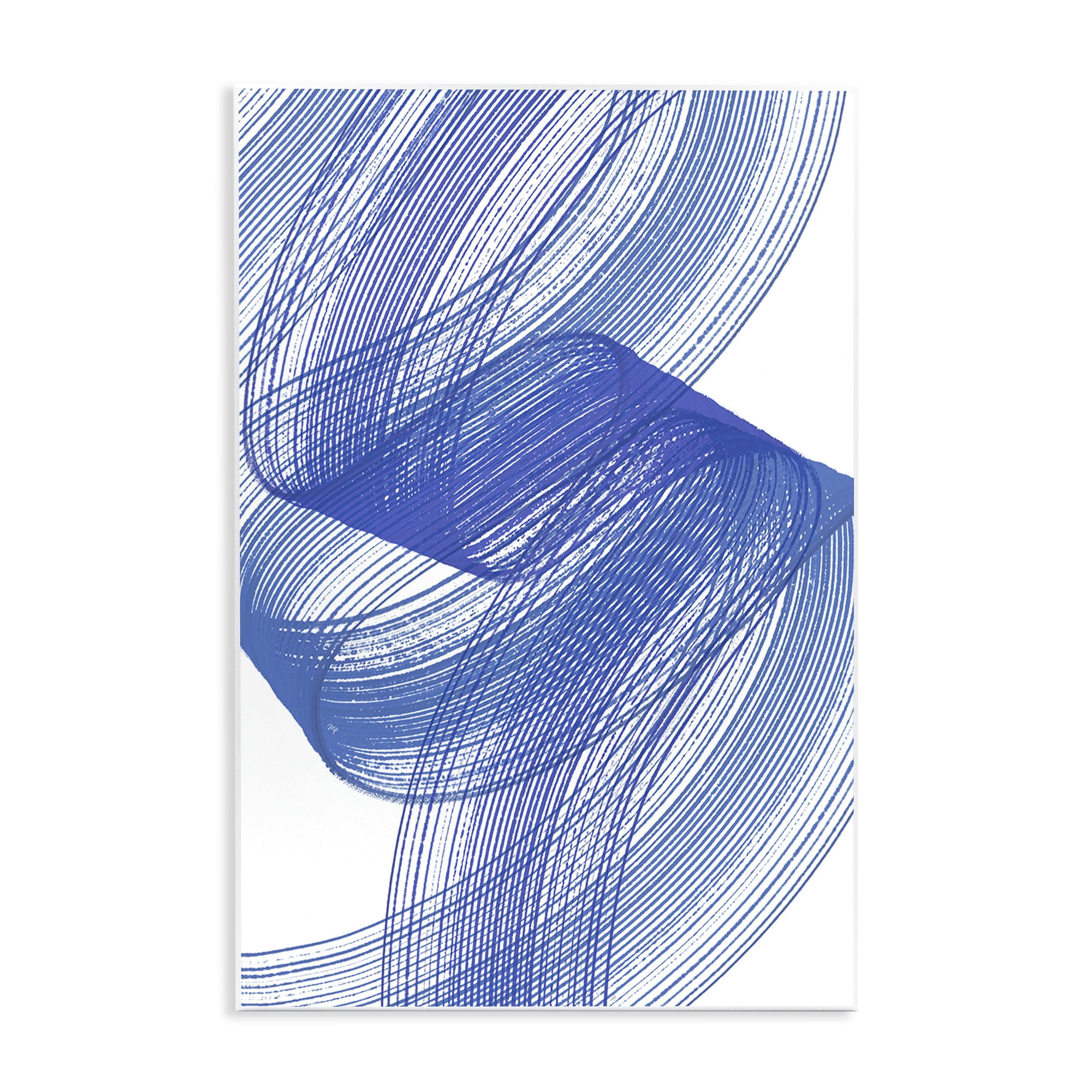 Stupell Industries Blue Lines Flowing In Motion Wall Plaque Art, design by Martina Pavlova