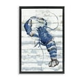thumbnail image 1 of Stupell Industries Shabby Chic Blue Lobster on Distressed Black Floating Frame Canvas Art, 21 x 31, by Jessie Perry, 1 of 8