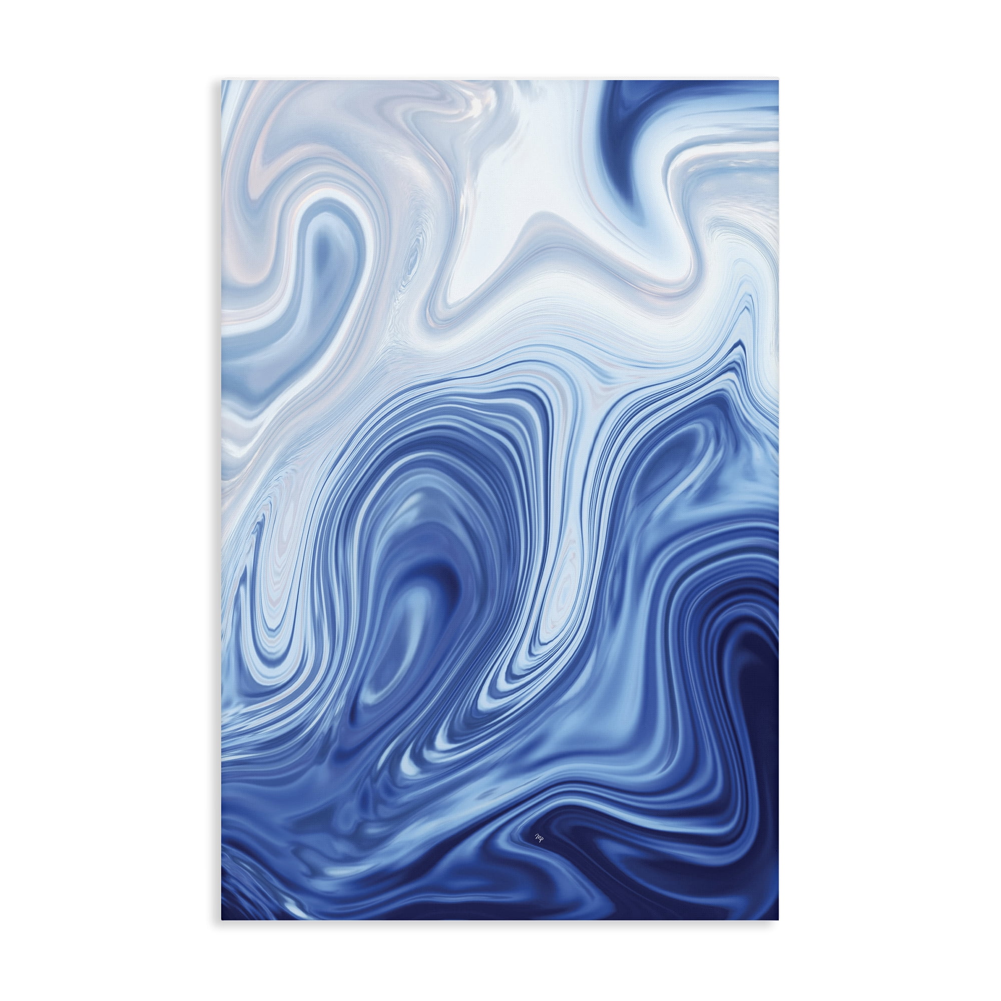 Stupell Industries Blue Marble Fluidity Canvas Wall Art, design by Martina Pavlova