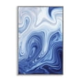 thumbnail image 1 of Stupell Industries Modern Blue Marble Fluidity Gray Framed Giclee Art, 20 x 30, by Martina Pavlova, 1 of 8