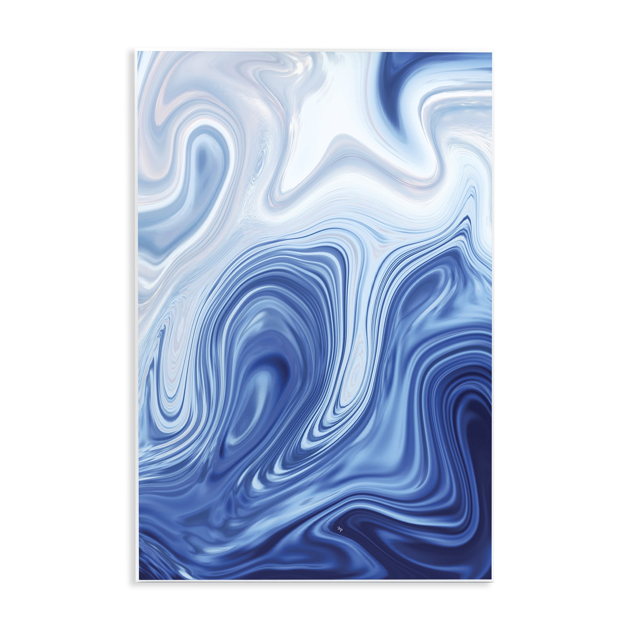 Stupell Industries Blue Marble Fluidity Wall Plaque Art, design by Martina Pavlova