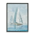 thumbnail image 1 of Stupell Industries Blue Maritime Sailboats Transportation Painting Black Framed Art Print Wall Art, 16 x 20, 1 of 9