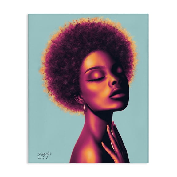 Stupell Industries Blue Maya Portrait Canvas Wall Art design by Sierra Siler, 30 x 24