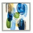 thumbnail image 1 of Stupell Industries Blue Modern Abstract Rocks Abstract Painting Gray Framed Art Print Wall Art, 24 x 24, 1 of 8