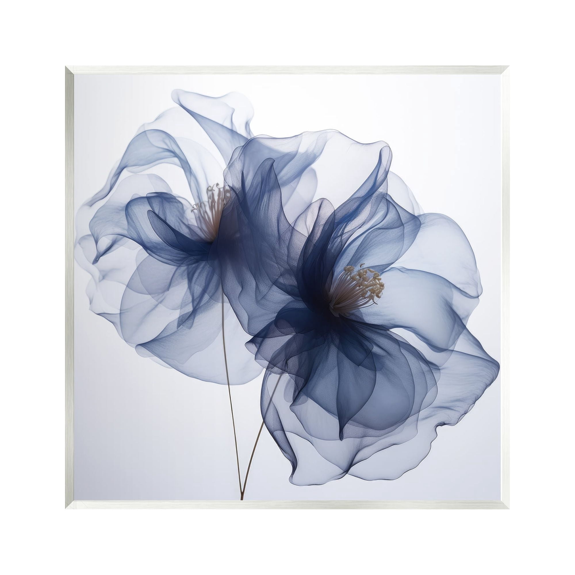 Stupell Industries Blue Modern Bloom Botanical & Floral Photography Unframed Art Print Wall Art, 12 x 12