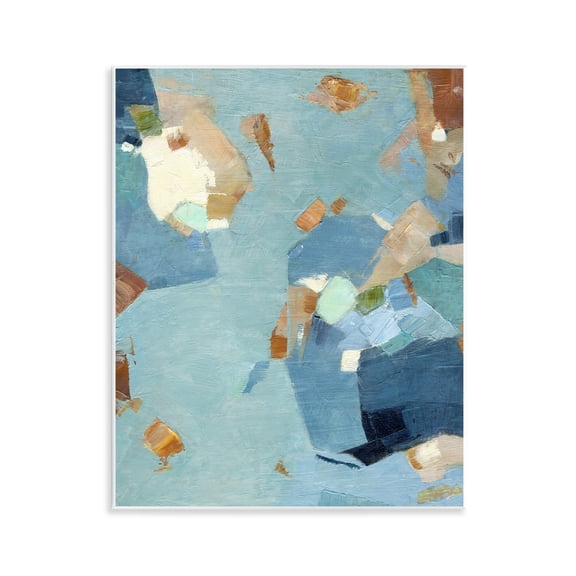 Stupell Industries Blue Moon Organic Abstraction Wall Plaque Art design by Suzanne Nicoll, 14 x 11