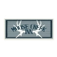 thumbnail image 1 of Stupell Industries Blue Moose Creek Inn Sign Rustic Antlers Cabin Theme Wood Wall Art, 17 x 7, Design by Kim Allen, 1 of 5