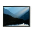 thumbnail image 1 of Stupell Industries Blue Mountain Trees Reflection Coastal Photography Black Framed Art Print Wall Art, 1 of 5
