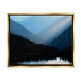 thumbnail image 1 of Stupell Industries Blue Mountain Trees Reflection Coastal Photography Gold Floater Framed Art Print Wall Art, 1 of 6