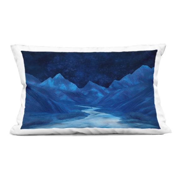 Stupell Industries Blue Mountains Night Sky Decorative Printed Throw Pillow, design by Gina Kelly