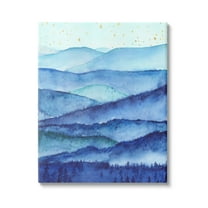 Stupell Industries Blue Mountains Trees Scenery Shining Stars Sky Painting Gallery Wrapped Canvas Print Wall Art, Design by Arrolynn Weiderhold