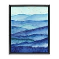 thumbnail image 1 of Stupell Industries Blue Mountains Trees Scenery Shining Stars Sky Painting Jet Black Floating Framed Canvas Print Wall Art, Design by Arrolynn Weiderhold, 1 of 5