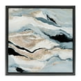 Stupell Industries Blue Natural Geode Pattern Abstract Painting Black