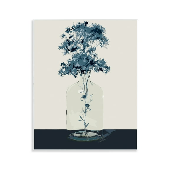 Stupell Industries Blue Nature Sprigs Plants & Flowers Painting Unframed Art Print Wall Art, 11 x 14