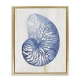 thumbnail image 1 of Stupell Industries Traditional Blue Nautilus Shell Gold Floating Frame Canvas Art, 17 x 21, by Susan Arnot, 1 of 7