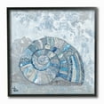 thumbnail image 1 of Stupell Industries Blue Nautilus Shell with Abstract Striped Details Designed by Lisa Morales, 1 of 3