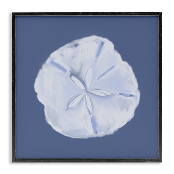 Stupell Industries Blue Nova Sand Dollar Animals & Insects Painting Black Framed Art Print Wall Art, 24 x 24