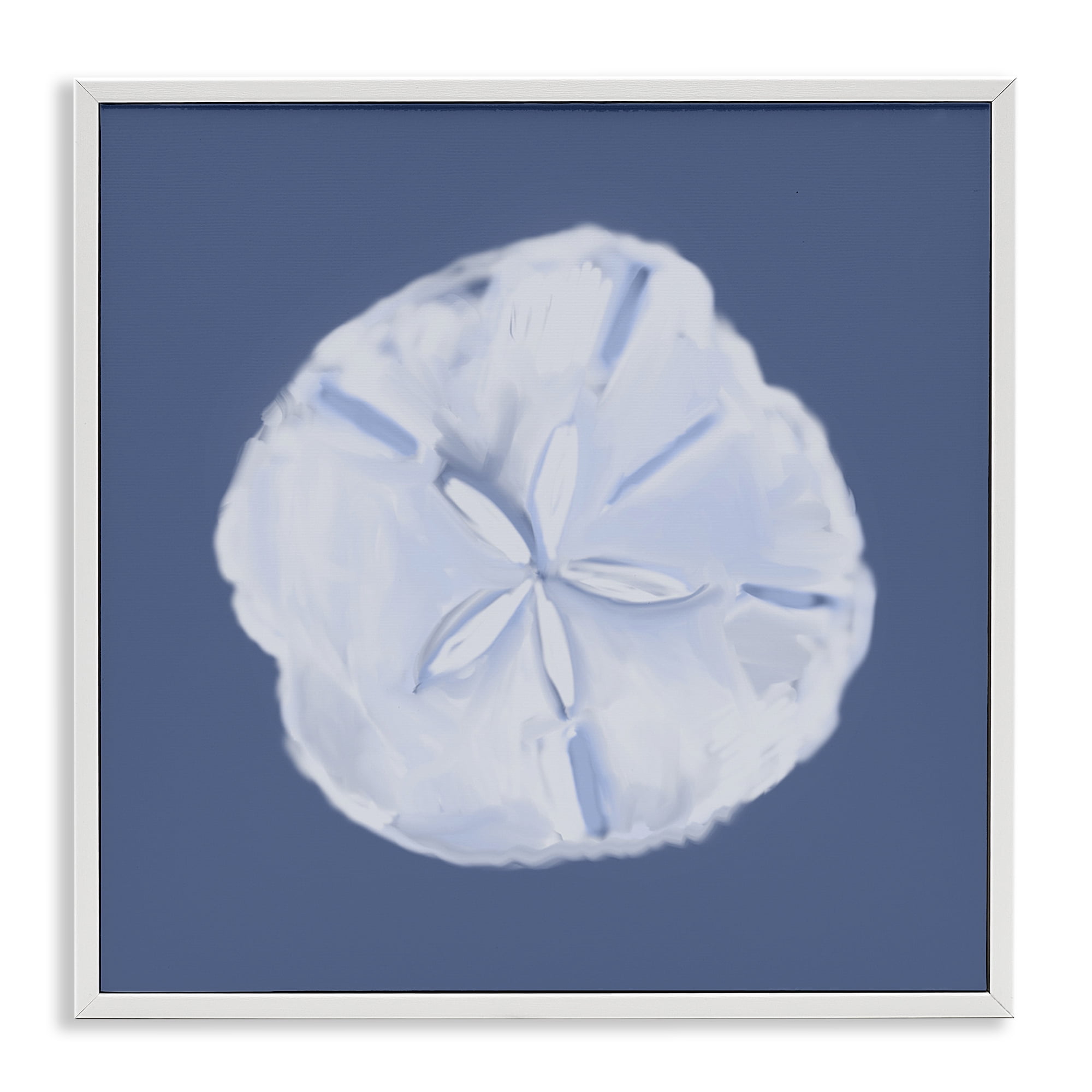 Stupell Industries Blue Nova Sand Dollar Animals & Insects Painting White Framed Art Print Wall Art, 17 x 17