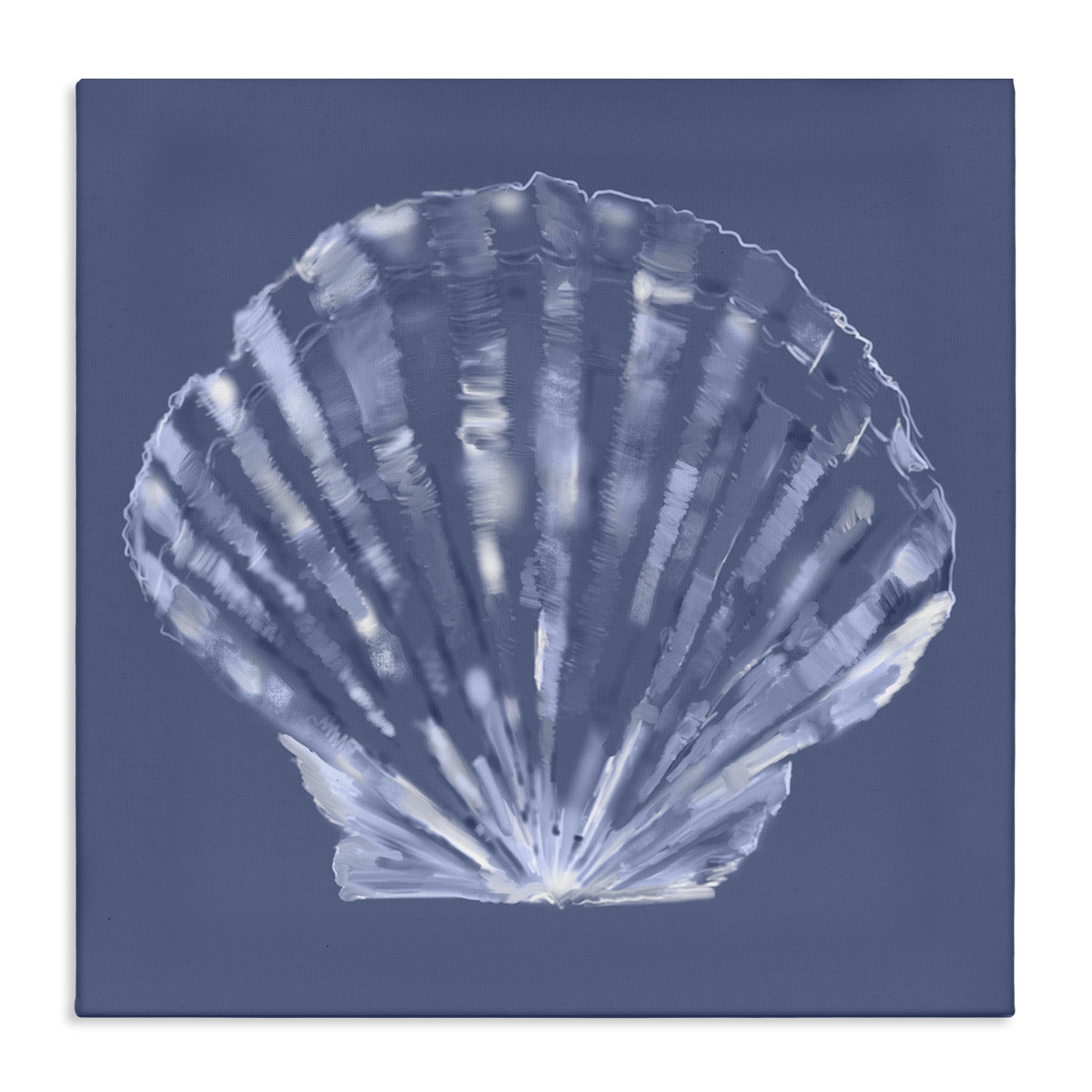 Stupell Industries Blue Nova Seashell Animals & Insects Painting Gallery Wrapped Canvas Art Print Wall Art, 36 x 36