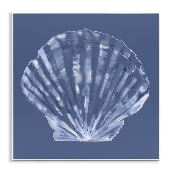Stupell Industries Blue Nova Seashell Animals & Insects Painting Unframed Art Print Wall Art, 12 x 12