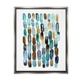 thumbnail image 1 of Stupell Industries Blue Oblong Shapes Pattern Abstract Painting Gray Floater Framed Canvas Art Print Wall Art, 17 x 21, 1 of 10