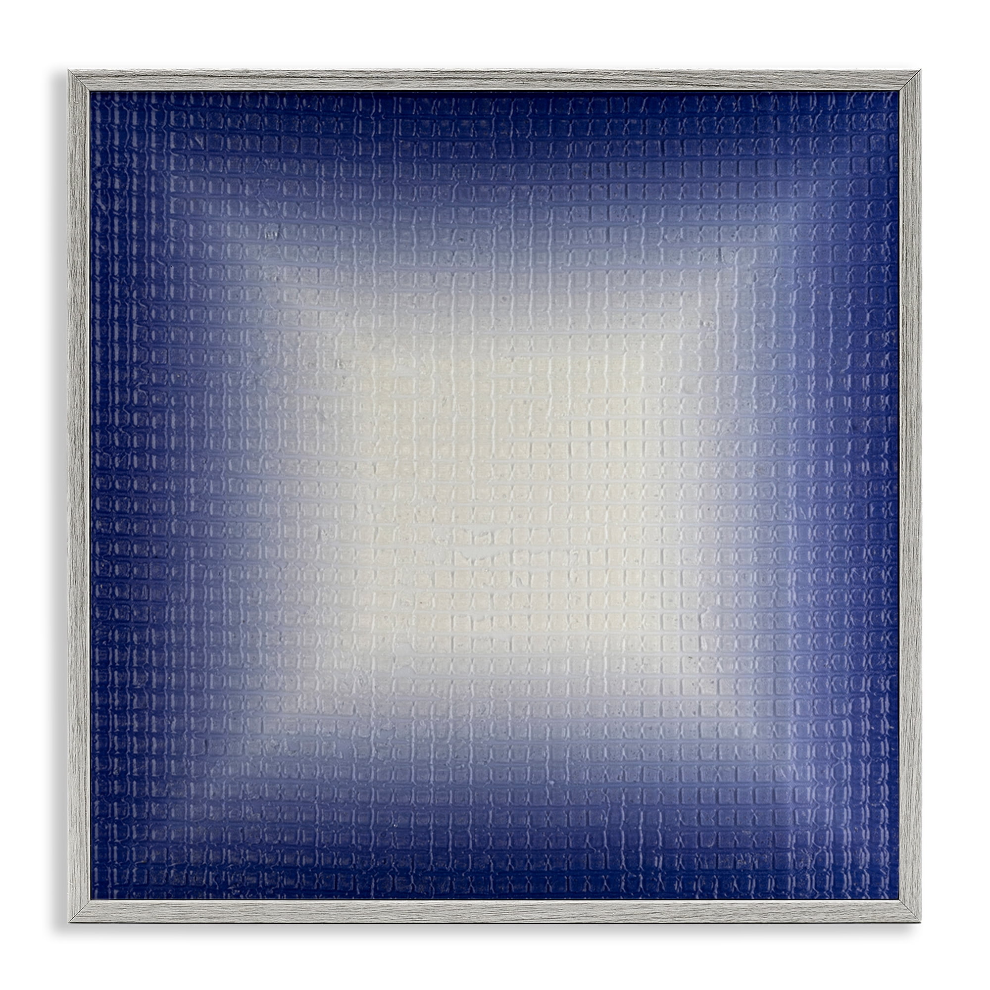 Stupell Industries Blue Ombre Fade Abstract Painting Gray Framed Art Print Wall Art, 24 x 24