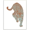 thumbnail image 1 of Stupell Industries Blue Orange Leopard Prowling Jungle Cat Animal Design by Elisaveta Stoilova, 1 of 1