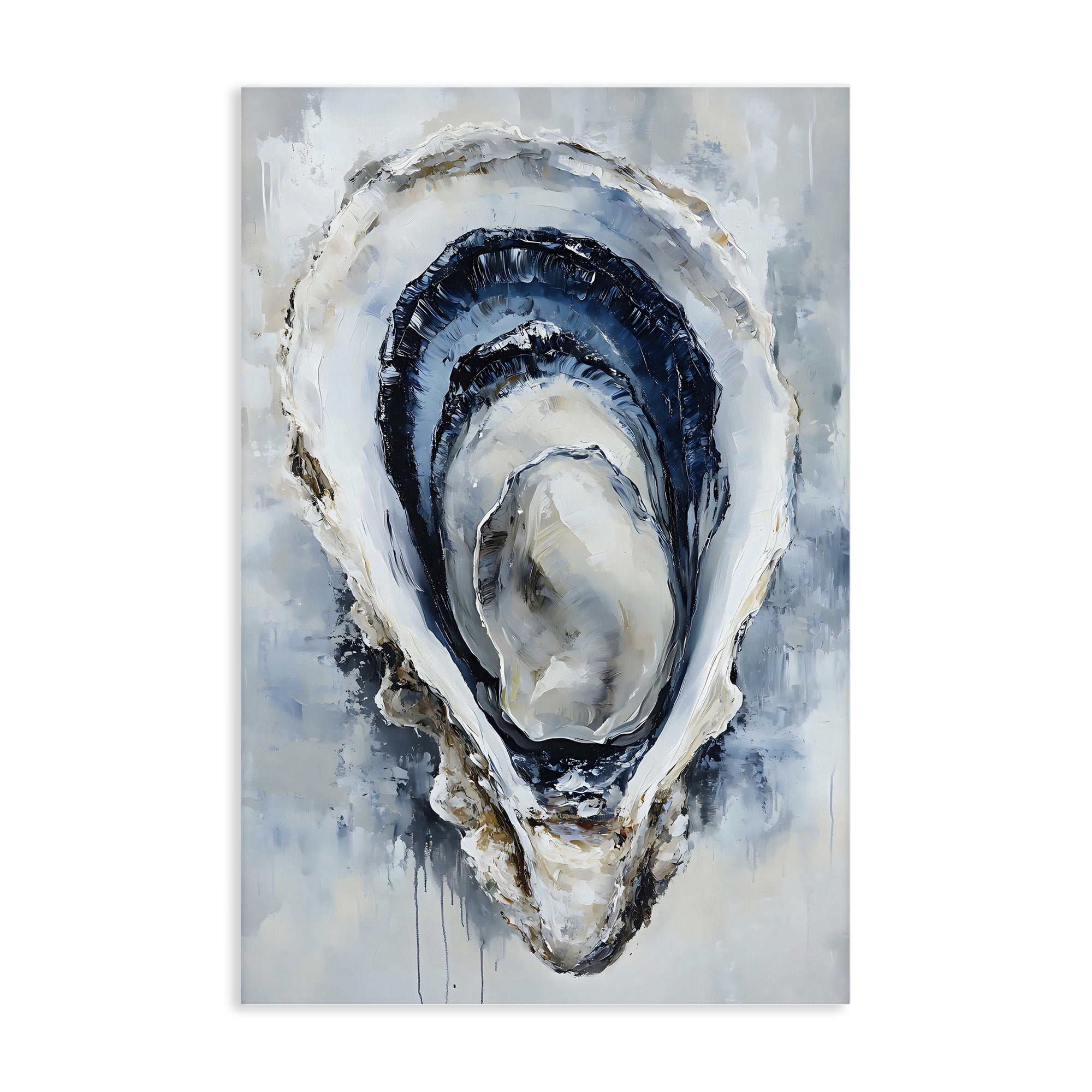 Stupell Industries Blue Oyster Shell Interior Canvas Wall Art, design by Creative Studio
