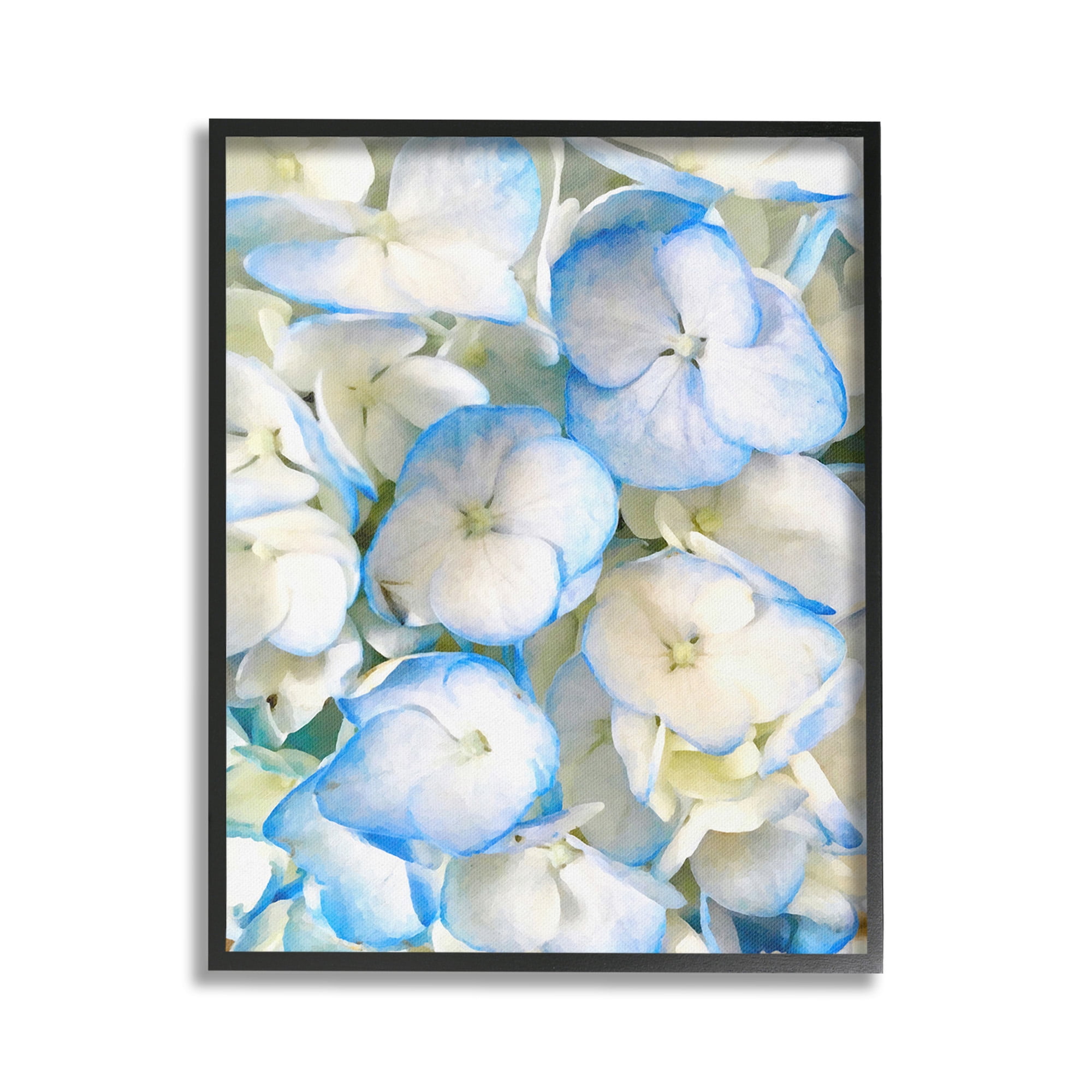 Stupell Industries Blue Pansies Pattern Botanical & Floral Photography Black Framed Art Print Wall Art, 24 x 30
