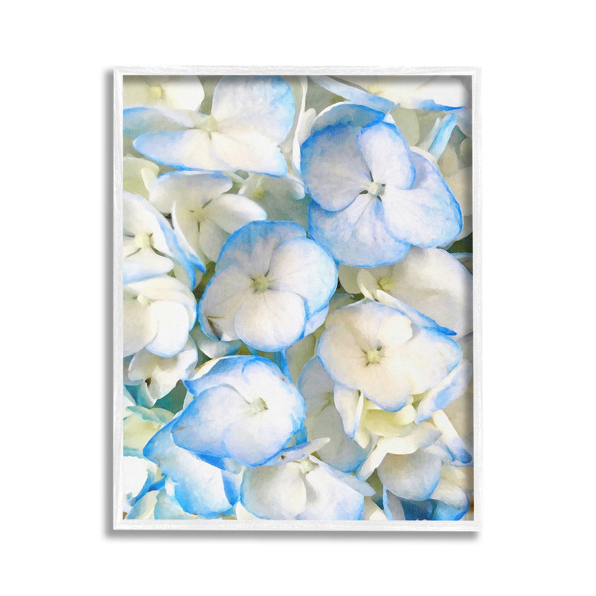 Stupell Industries Blue Pansies Pattern Botanical & Floral Photography White Framed Art Print Wall Art, 24 x 30