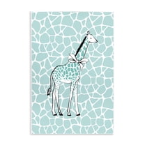 Stupell Industries Blue Patterned Glam Giraffe Animals & Insects Painting Unframed Art Print Wall Art, 10 x 15