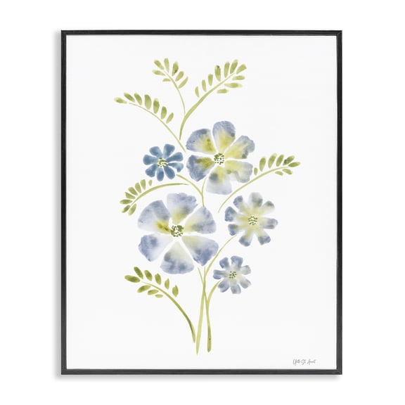 Stupell Industries Blue Periwinkle Flower Black Framed Giclee Art design by Yvette St. Amant, 20 x 16