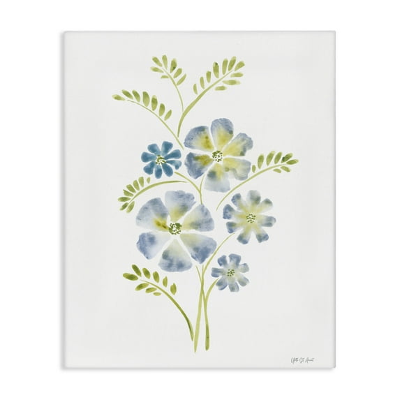 Stupell Industries Blue Periwinkle Flower Canvas Wall Art design by Yvette St. Amant, 20 x 16