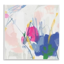 Stupell Industries Blue & Pink Abstract Scribble Abstract Painting Unframed Art Print Wall Art, 12 x 12