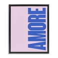thumbnail image 1 of Stupell Industries Blue & Pink Amor Text & Numbers Painting Black Floater Framed Canvas Art Print Wall Art, 17 x 21, 1 of 10