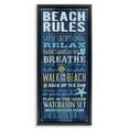 thumbnail image 1 of Stupell Industries Blue Planked Beach Rules Sign Nature Painting Black Floater Framed Canvas Art Print Wall Art, 11 x 25, 1 of 9