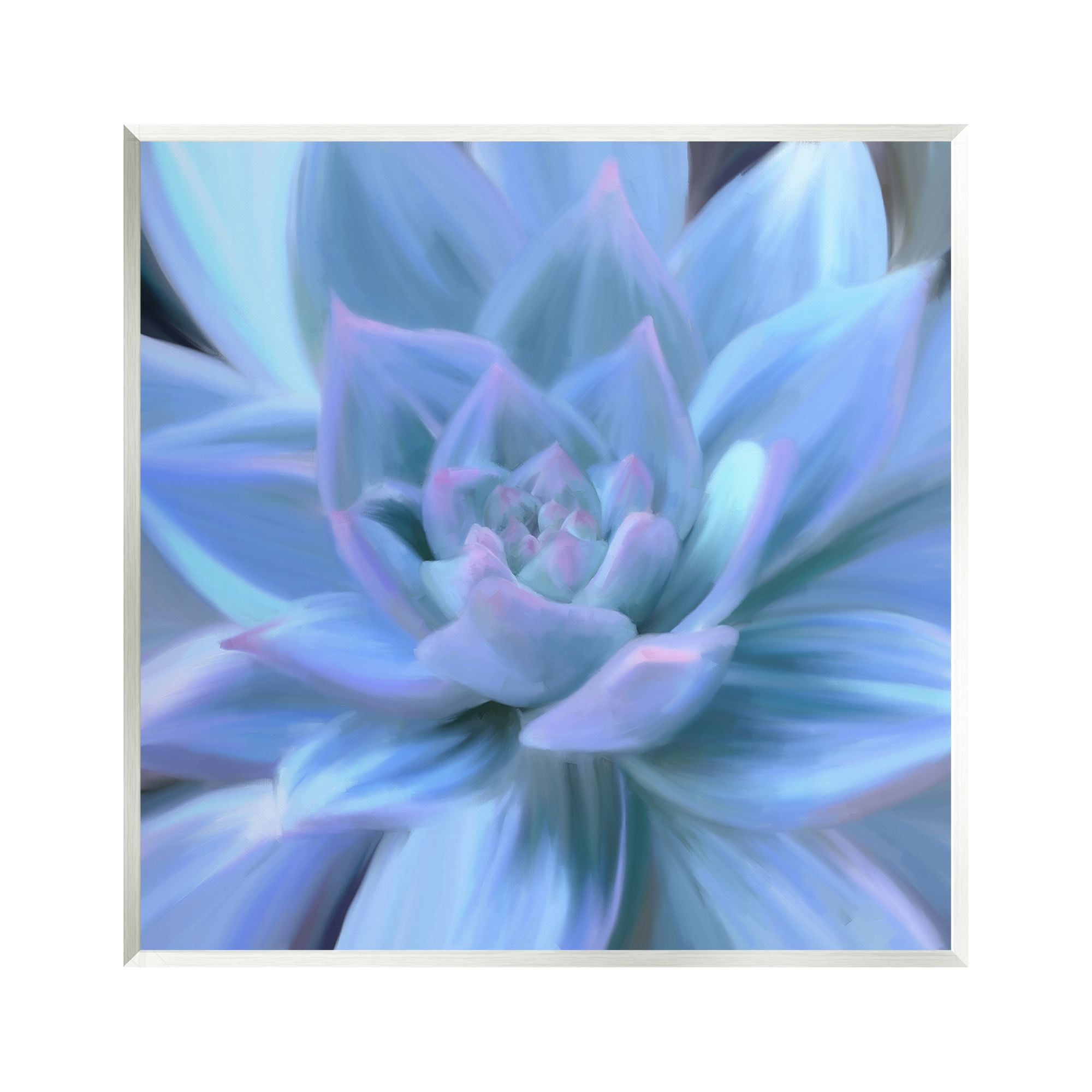 Stupell Industries Blue Plant Petals Botanical & Floral Painting Unframed Art Print Wall Art, 12 x 12