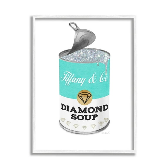 Stupell Industries Blue Pop Fashion Condensed Soup Glam Open Lid, 16 x 20, Design by Amanda Greenwood