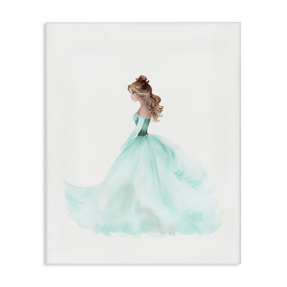 Stupell Industries Blue Princess Ballgown Canvas Wall Art, design by Christine Simpson Art