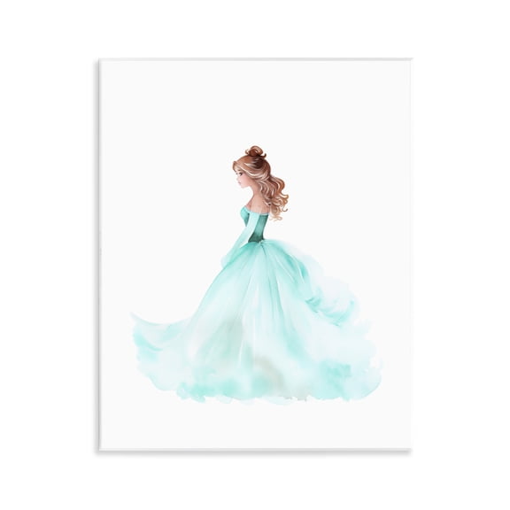 Stupell Industries Blue Princess Ballgown Wall Plaque Art, design by Christine Simpson Art