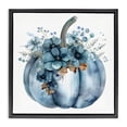 thumbnail image 1 of Stupell Industries French Country Blue Pumpkin With Flowers Black Floating Frame Canvas Art, 18 x 18, by Creative Studio, 1 of 8
