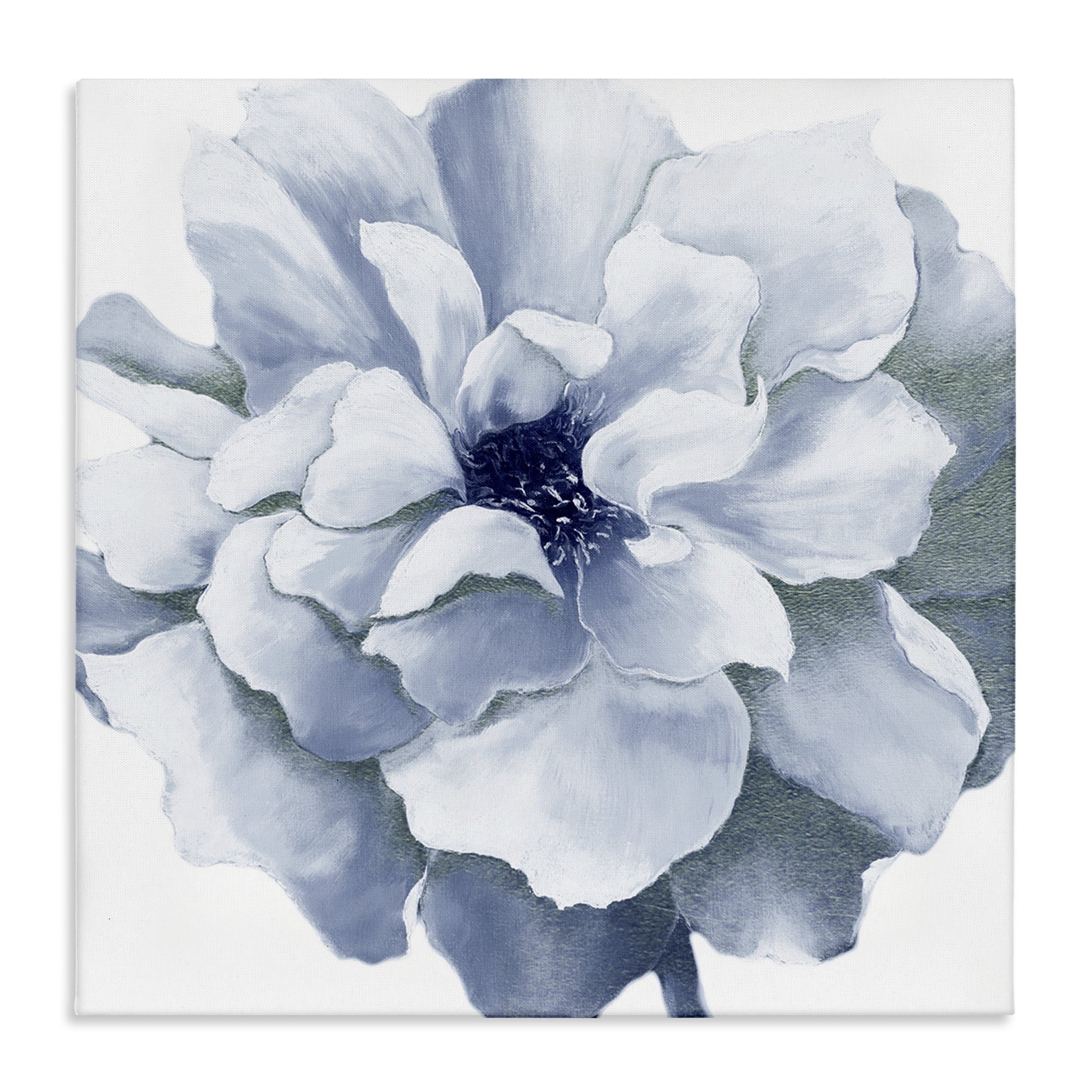 Stupell Industries Blue Radiant Bloom Botanical & Floral Painting Gallery Wrapped Canvas Art Print Wall Art, 24 x 24