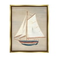 thumbnail image 1 of Stupell Industries Blue & Red Sailboat Transportation Painting Gold Floater Framed Canvas Art Print Wall Art, 17 x 21, 1 of 10