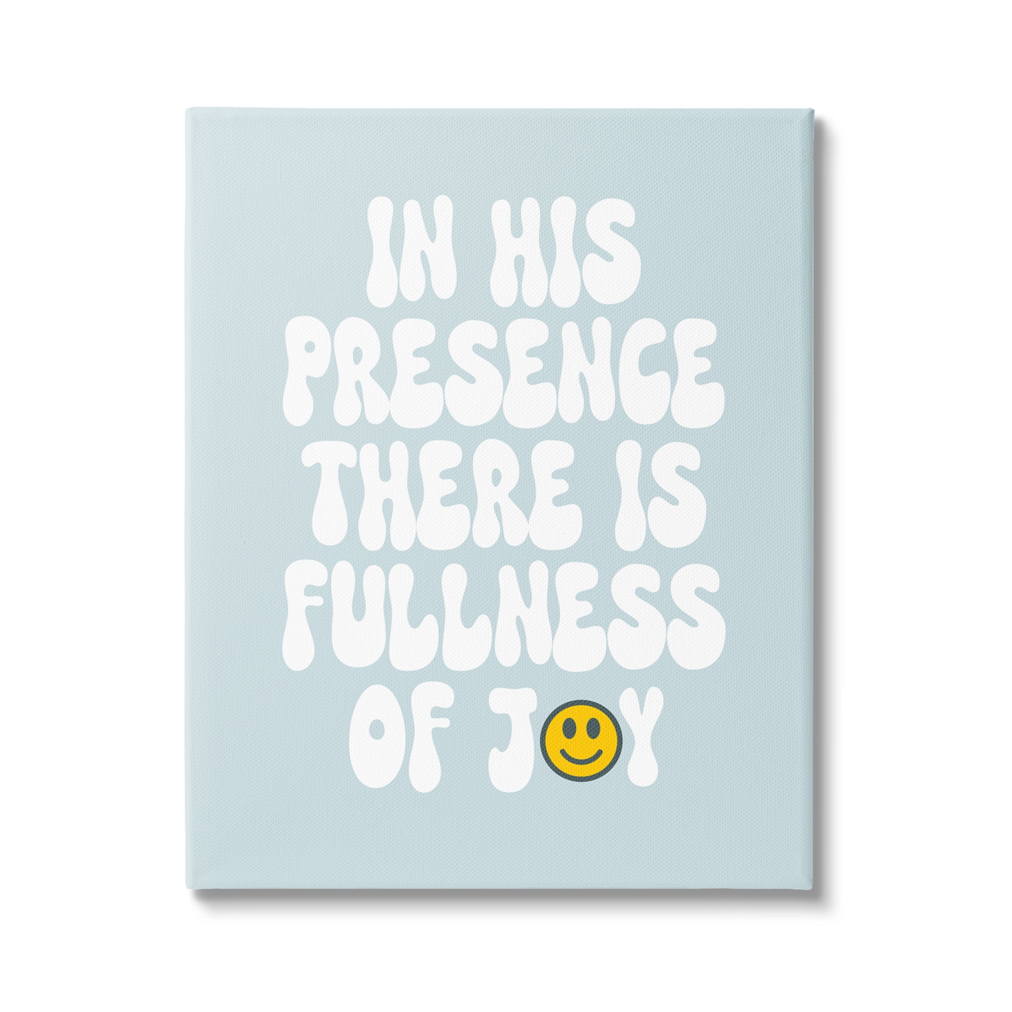 Stupell Industries Blue Religious Phrase Inspirational Painting Gallery Wrapped Canvas Art Print Wall Art, 30 x 40