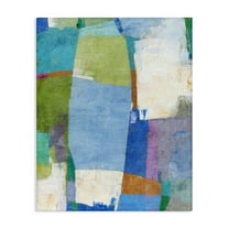 Stupell Industries Blue Road Brushed Abstract Canvas Wall Art design by Suzanne Nicoll, 20 x 16